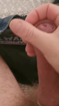 Stepdaddy with Cockring Solo Masturbate in Bed