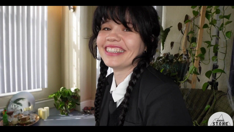 Andre Stone: Wednesday Addams Takes Huge Cock &amp; Load Ft. Yhivi