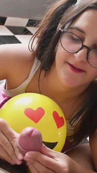 Üvey kız kardeş emoji balon çifte sakso - tavşan looner