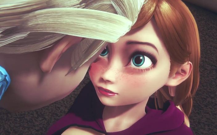 Wraith Futa: Futa Elsa se doigte et baise Anna | Parodie gelée