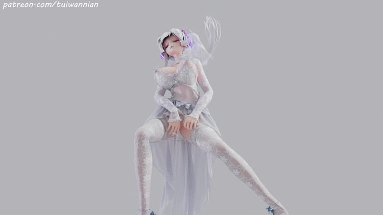 MikuMotion: [mmd] débil T-ara vestido de novia de seda blanca