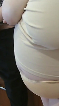 Cum in Mother-in-law's Mouth After Jerking off a Dick in the Kitchen
