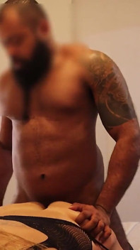 Big Black Guy Bareback Fucking and Beating the Trans MILF