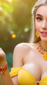 Ackee ke saath sundar bare stanon vaali nagn yogini larki