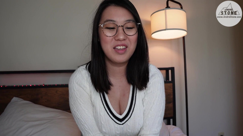 Andre Stone: Shy Nerdy Asian Girlfriend Tofu Is a Secret Nympho