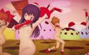 Mmd anime girls: Video tarian seksi gadis anime mmd r-18 11