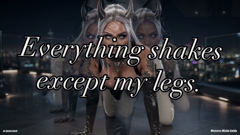 Goddess Misha Goldy: Le gambe in lattice ti fanno strisciare