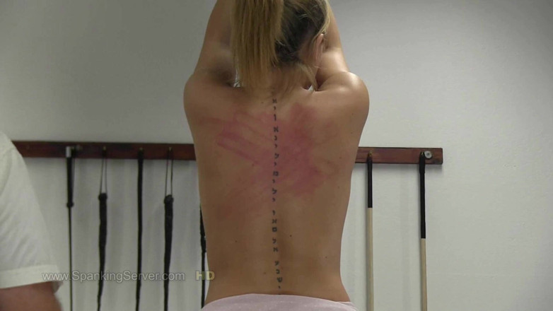 Spanking Server: Sasha bare back whip