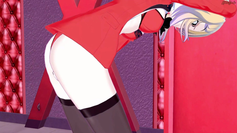 Hentai Smash: Charlie onanerar tills hon orgasmerar - Hazbin hotel Hentai