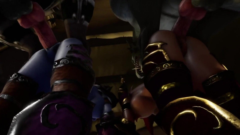 Wraith ward: Due elfi e due cazzoni orgia gangbang