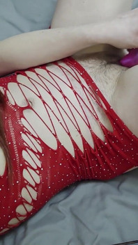 Beautiful Horny Girl Plays with Her Wet Pussy, Dildo in Action
