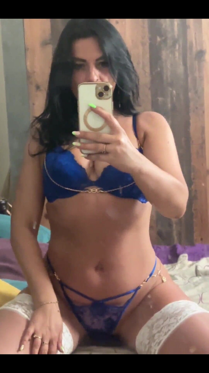 MilfyCalla: Blue Lace Mirror Tease with My Squirt-stained Mirror