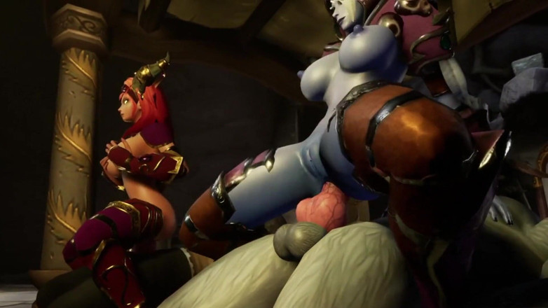 Wraith ward: Due elfi e due cazzoni orgia gangbang