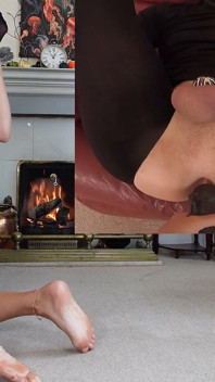 Femdom fireside pegging - seks anal amatir pakai strap-on