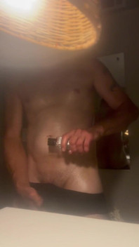 Strait Hard Dicked Disbee Jerks off and Cums Into His Undies