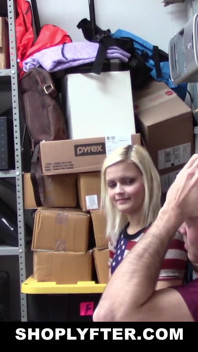 Blonde gf rammed by the guard in front of boyfriend