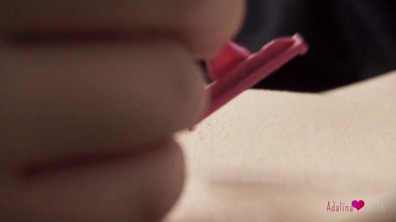 Adalina Smith: Slow-motion Romantic Pussy Shaving and Touching