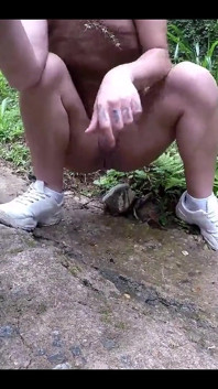 Slut Teen Gets Totally Naked to Pee on the Street.