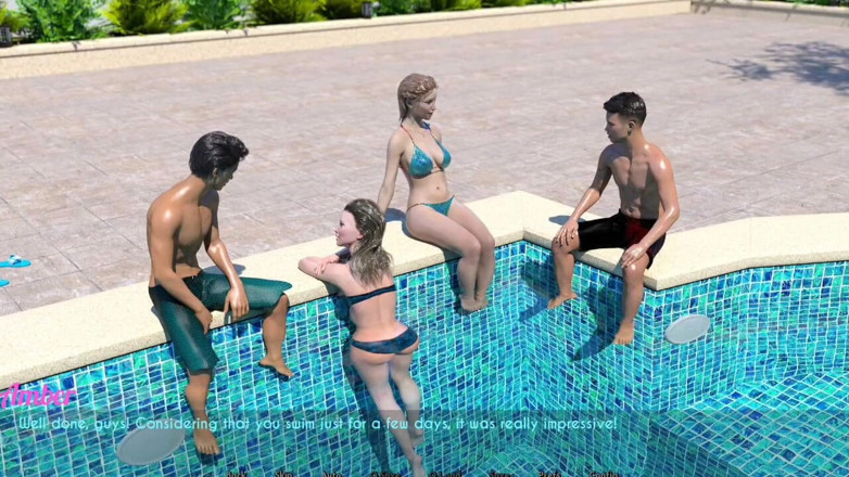 Johannes Gaming: AWAM #32 Playing games in water get a cumshot