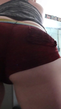 Ass Tease in Booty Shorts