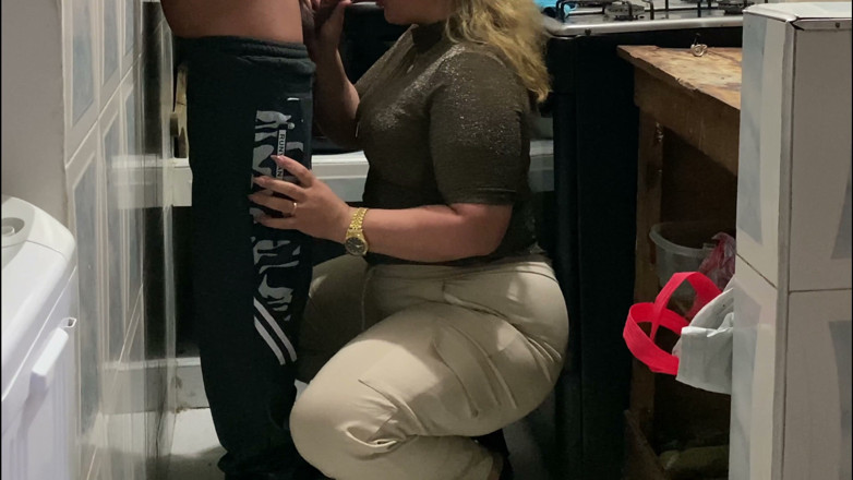 OnlyCasting: Blowjob in the Kitchen My Friend's Wife