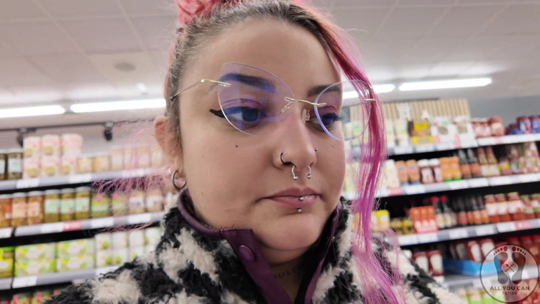 All You Can Fetish: Plump Chick Burps at the Supermarket Embarrassing Public Display