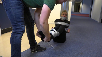 Restricting Ropes: Female crook caught and tickled