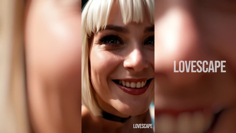 Lovescape: Блондинка сосет член у бассейна
