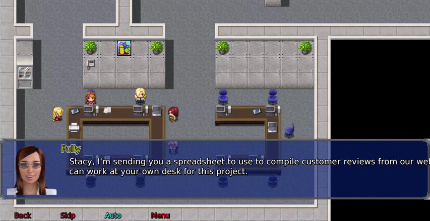 Johannes Gaming: The office wife #2 Simon keeps looking up Stacy's skirt.