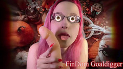 FinDom Goaldigger: Transformasi pengisap kontol pelacur banci
