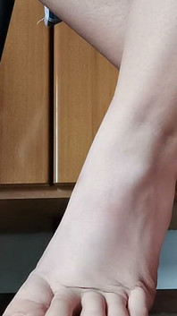Under the Table POV White Slippers & Dining Feet Cam