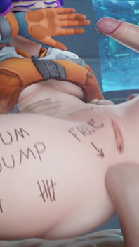 Juno Overwatch 3D - dubbel penetration tight rövhål gängknull borta fel hårdhänt animering
