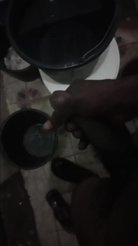 Rubbing My BBC in the Bathroom