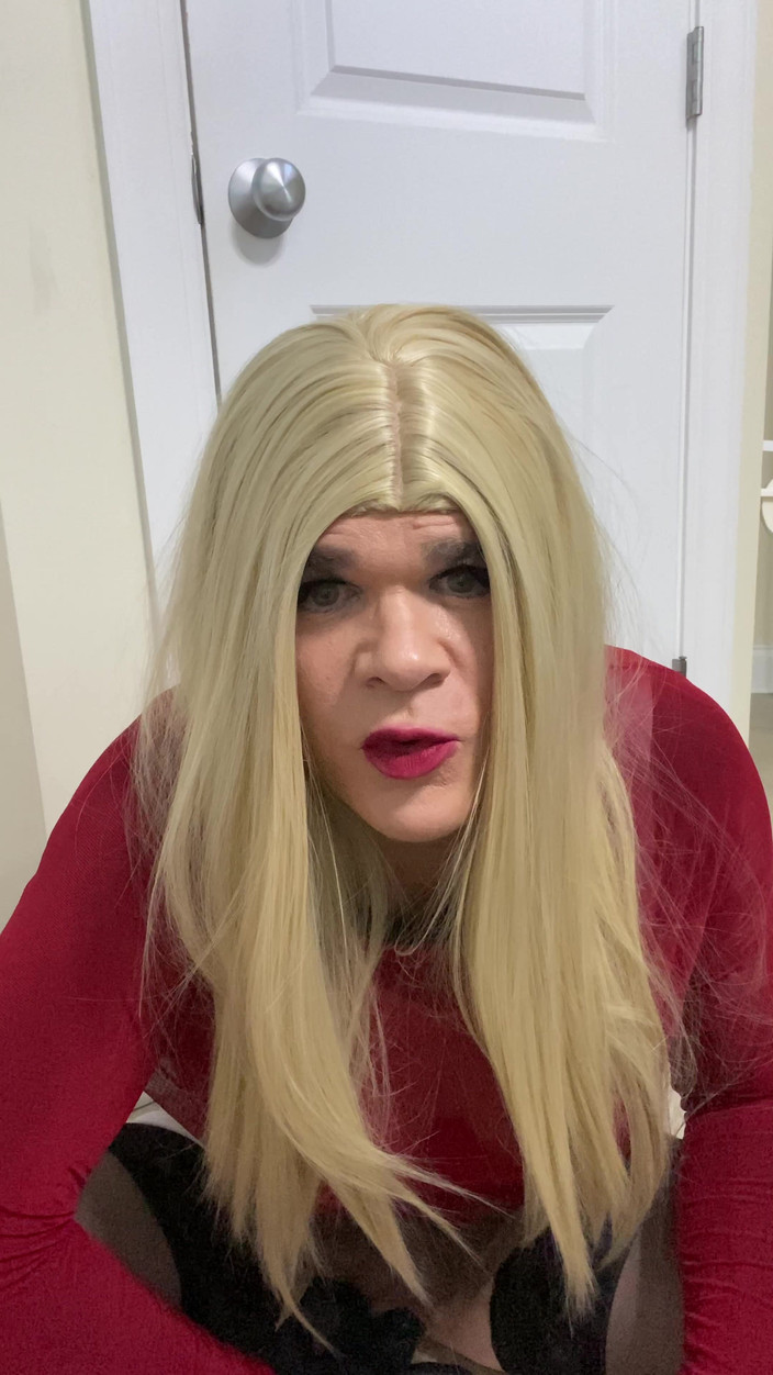 MadisonCD2025: Sexy Crossdresser Trans Female Wearing a Fake Toy Pussy Teases...