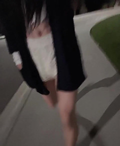 Walk Out in Pantyhose and Show Bottom in Front of the Shops thumbnail