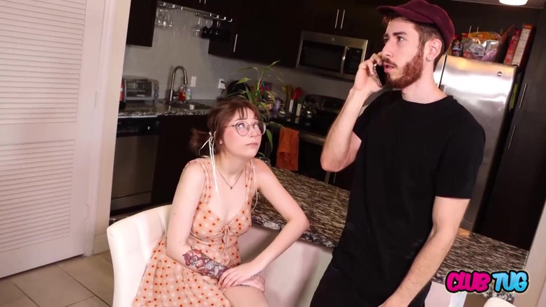 Club Tug: Braced Teen Prim Taylor Edges BF Till Desperate Cumshot!