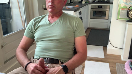 TJenner: Jerking off by the Kitchen. Intense Orgasm