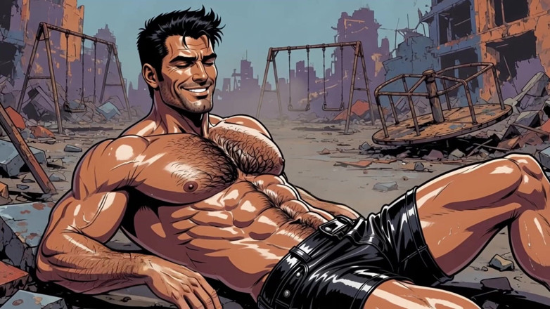 Erotic Man: 야외에서 핫한 남자 애니메이션