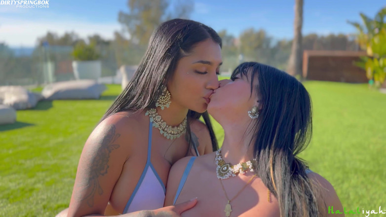 Aaliyah Yasin: 2 Horny Desi Babes Celebrate Eid Outdoors