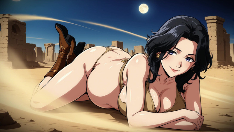 AI Porn: Cartoon frauen in der wüste ai