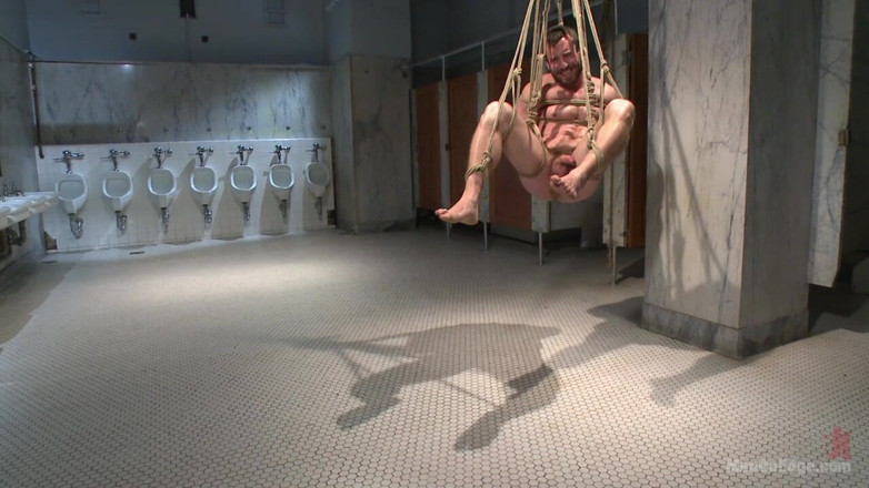 Men on Edge: Edging a Hot Cop in a Public Restroom
