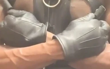 BBC Latex Tight Tit Exposing Singlet Nipple Play Edging Cum