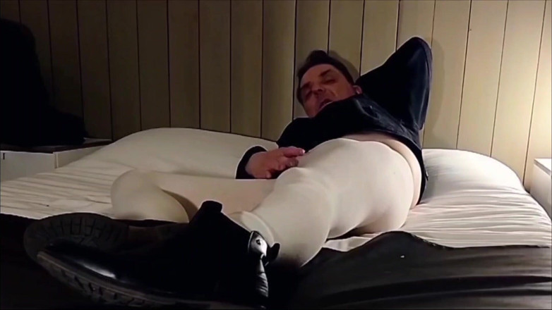 Joy Stardust: Ass Exposure and Anal Play in Open White Pantyhose