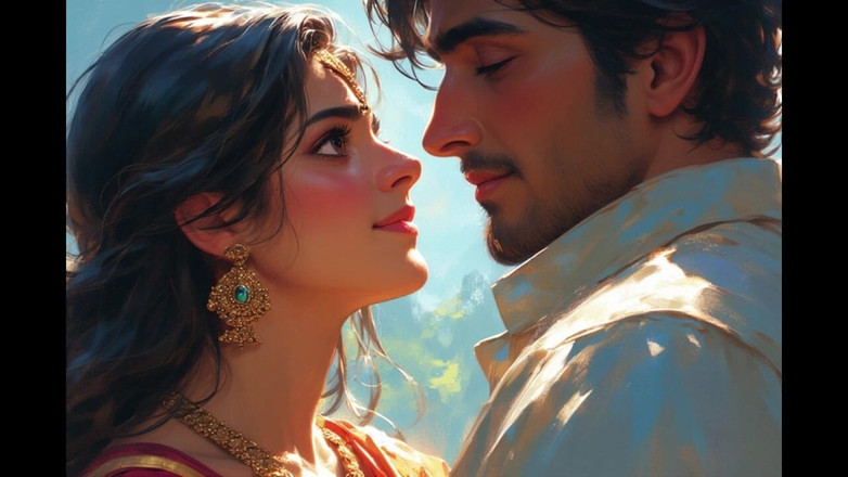 Fantasy Narrator: Genç romantik çift eğleniyor