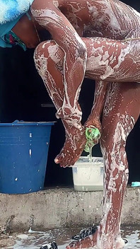 Hot Village Style Bathing, Love Feeling the Breeze Blow on My Juicy Tight Asshole