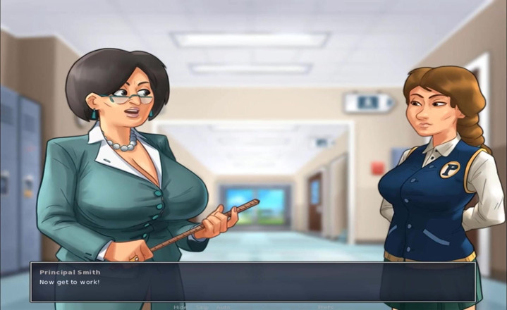 Hentai World: Summertime saga - vastzitten in de kleedkamer van de universiteit met...