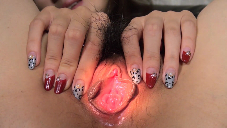 Caribbeancom: Fingers and dildo for horny Asian teen with hairy pussy