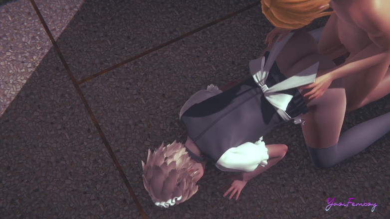 Yaoitube: Yaoi Femboy - Эрик одевается как горничная и трахается