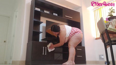 Only Riderqueen BBW Step Mom Latina Alone: Nevlastní matka vysílá živě s videohovorem se svým nevlastním synem