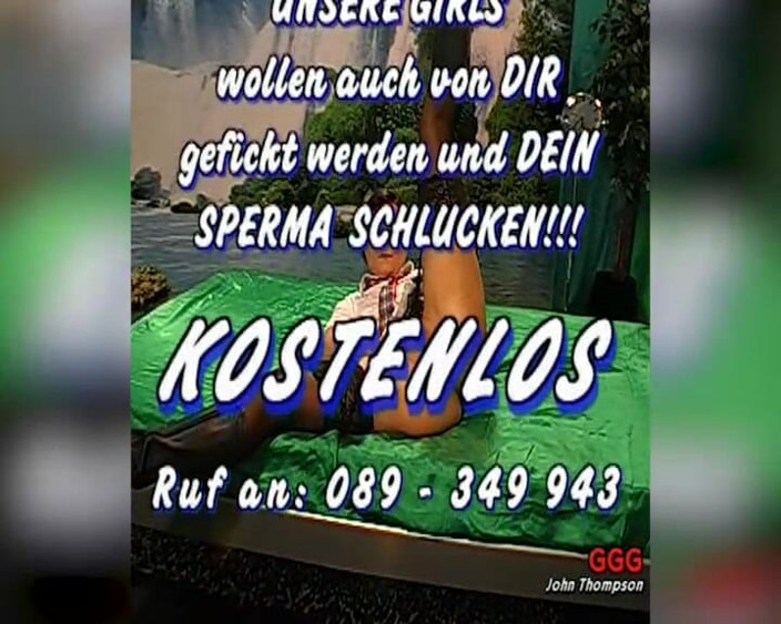 German Full Movies: Con đĩ tóc nâu được chơi tập thể và được bao phủ bởi...